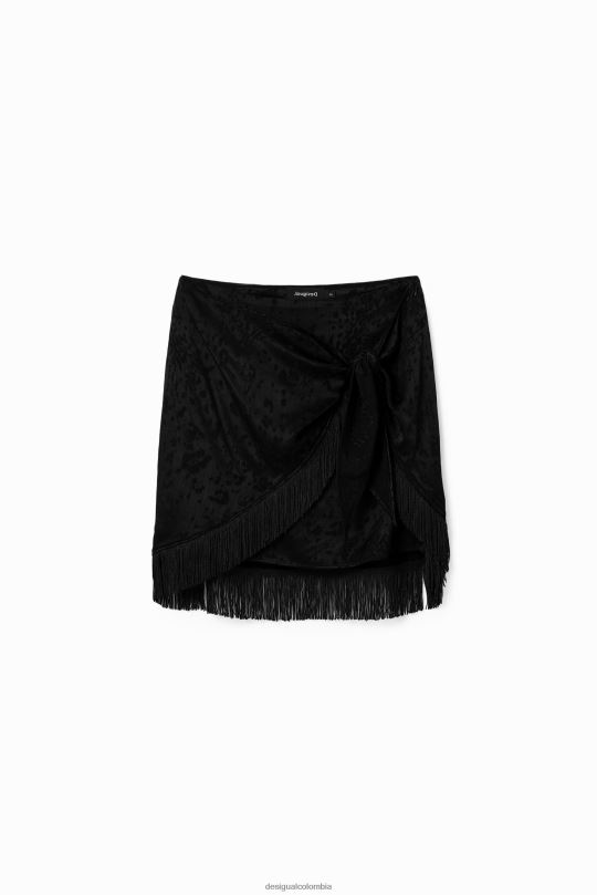 Desigual Colombia - ropa 4802L545 mujer Desigual minifalda cruzada con flecos