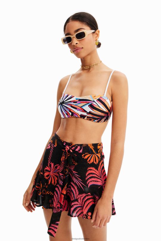 Desigual Colombia bolsos - ropa 4802L546 mujer Desigual pantalones cortos con volantes tropicales