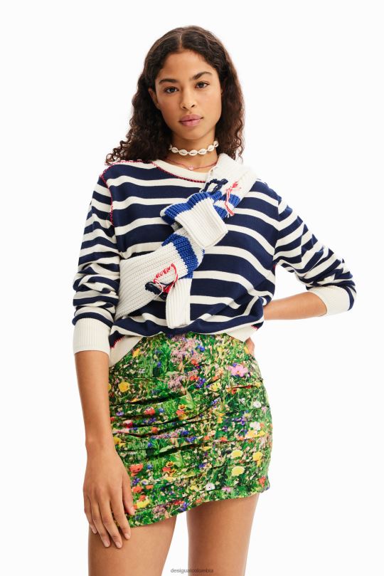 Desigual zapatos Colombia - ropa 4802L573 mujer Desigual minifalda drapeada floral