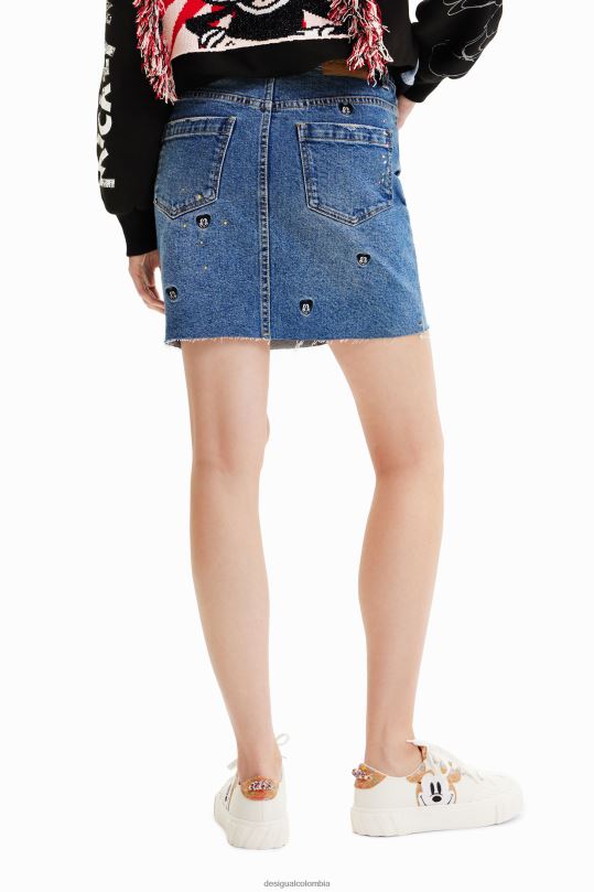 ropa 4802L661 mujer Desigual minifalda vaquera de mickey mouse de disney - Desigual Colombia Medellín