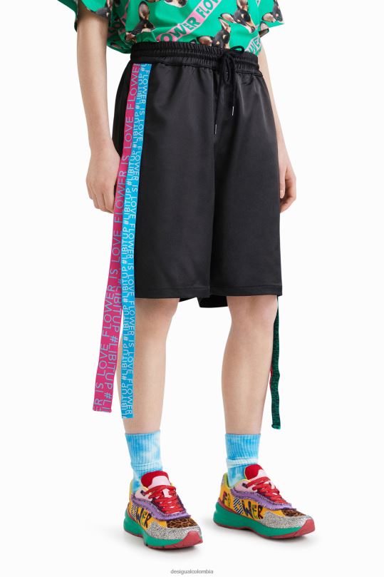 ropa 4802L666 mujer Desigual pantalones cortos con cinta de johnson hartig - Desigual shop