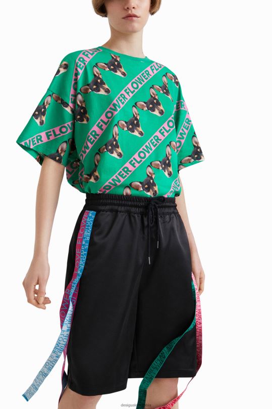 ropa 4802L666 mujer Desigual pantalones cortos con cinta de johnson hartig - Desigual shop