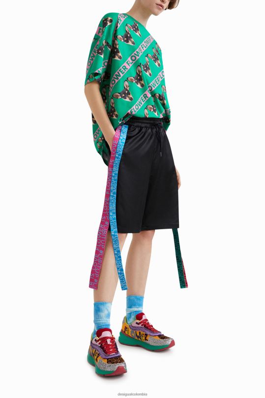 ropa 4802L666 mujer Desigual pantalones cortos con cinta de johnson hartig - Desigual shop