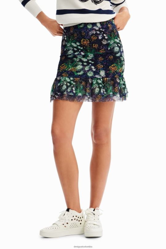 Desigual Colombia - ropa 4802L672 mujer Desigual minifalda ajustada con estampado floral