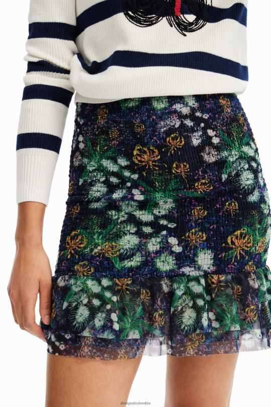 Desigual Colombia - ropa 4802L672 mujer Desigual minifalda ajustada con estampado floral
