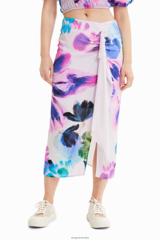 blusas Desigual bogota - ropa 4802L726 mujer Desigual metro. falda midi con abertura tipo pañuelo de christian lacroix