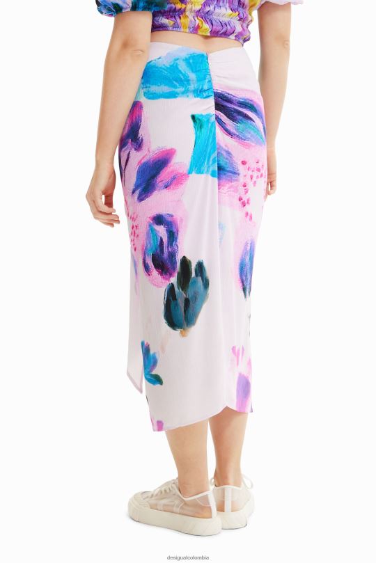 blusas Desigual bogota - ropa 4802L726 mujer Desigual metro. falda midi con abertura tipo pañuelo de christian lacroix