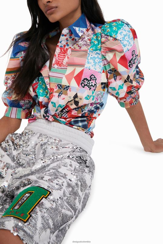 ropa 4802L734 mujer Desigual pantalones cortos con lentejuelas de johnson hartig - Desigual Colombia rebajas