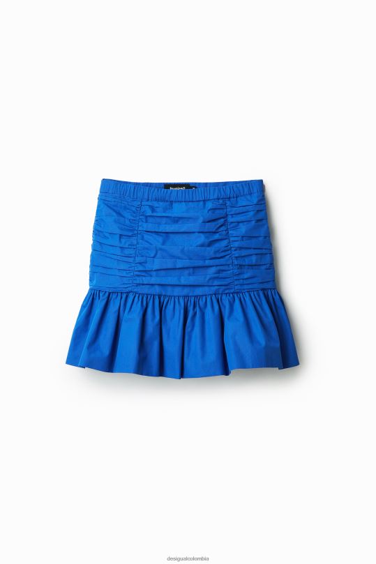 ropa 4802L754 mujer Desigual minifalda drapeada con volantes - Desigual sales online