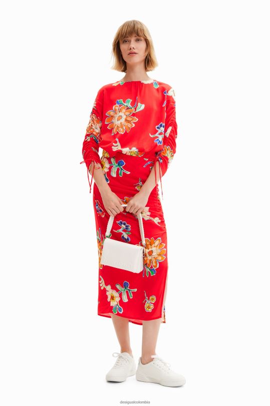 Desigual Colombia - ropa 4802L761 mujer Desigual falda midi fruncida