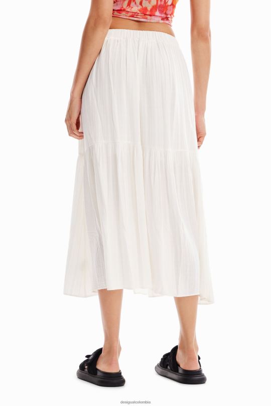 ropa 4802L859 mujer Desigual falda midi texturizada - Desigual sale damen