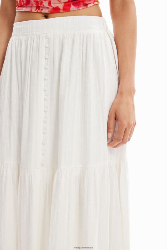 ropa 4802L859 mujer Desigual falda midi texturizada - Desigual sale damen