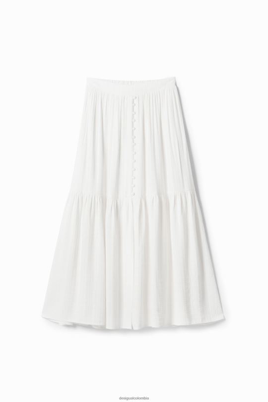 ropa 4802L859 mujer Desigual falda midi texturizada - Desigual sale damen