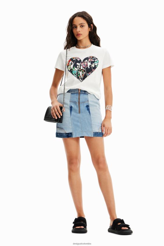 ropa 4802L916 mujer Desigual minifalda de mezclilla reciclada - Desigual Colombia Medellín