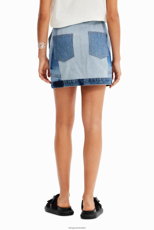 ropa 4802L916 mujer Desigual minifalda de mezclilla reciclada - Desigual Colombia Medellín