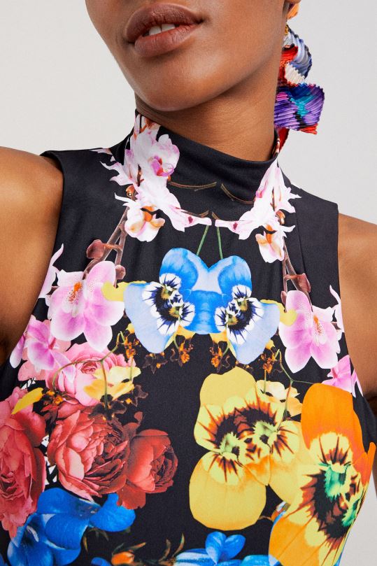 ropa 4802L1027 mujer Desigual metro. body con estampado floral de christian lacroix - Desigual sales online