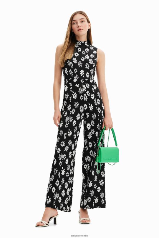 ropa 4802L185 mujer Desigual mono con estampado floral en contraste - Desigual sales online