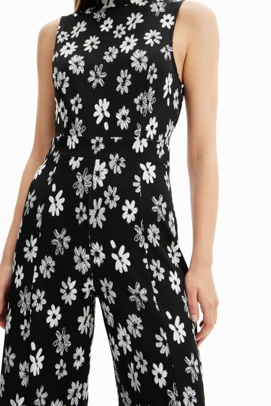 ropa 4802L185 mujer Desigual mono con estampado floral en contraste - Desigual sales online