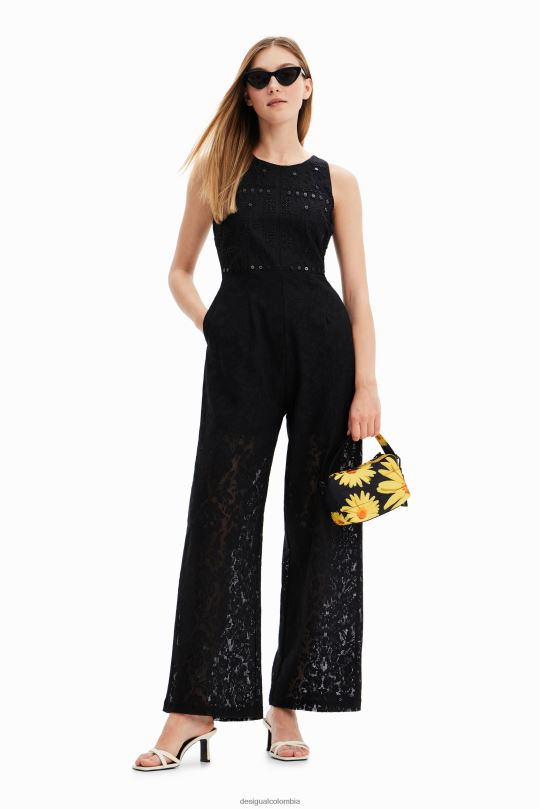 ropa 4802L47 mujer Desigual mono largo de encaje bordado - Desigual sale damen