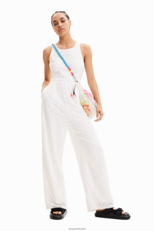 Desigual Colombia - ropa 4802L584 mujer Desigual mono largo de encaje bordado
