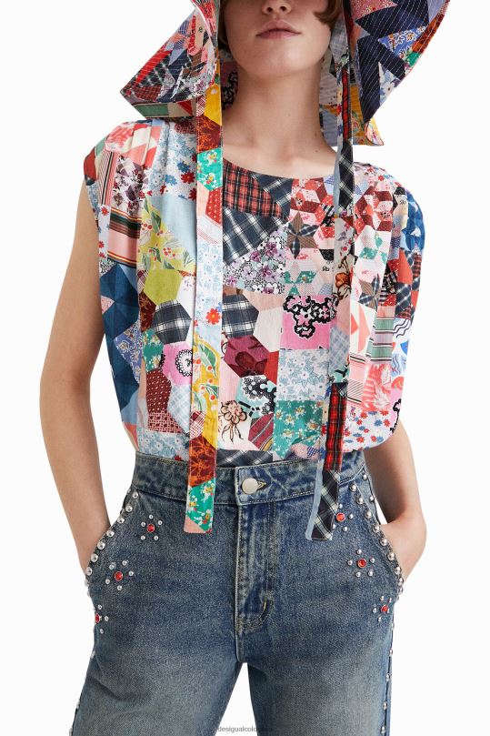 blusas Desigual bogota - ropa 4802L878 mujer Desigual body con patchwork de johnson hartig