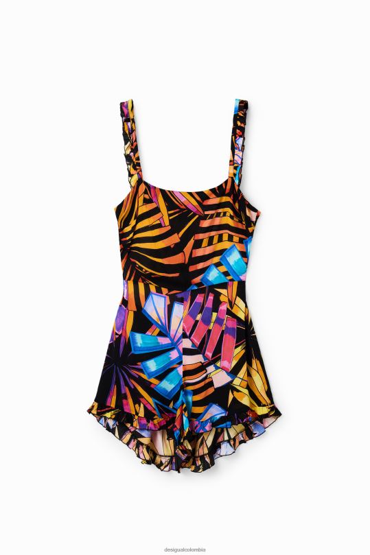 ropa 4802L922 mujer Desigual mono corto con volantes - Desigual sale damen
