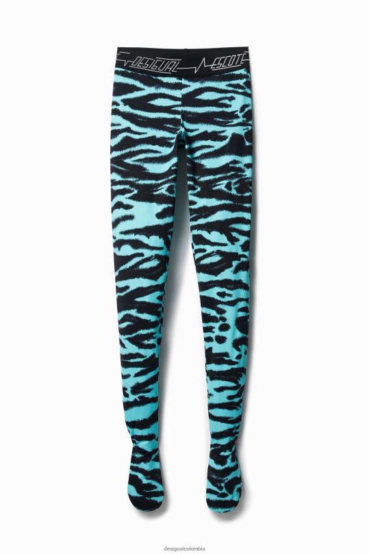 ropa 4802L1051 mujer Desigual leggings ajustados con estampado animal - Desigual Colombia rebajas