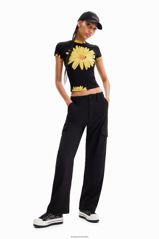Desigual zapatos Colombia - ropa 4802L198 mujer Desigual pantalones cargo fluidos