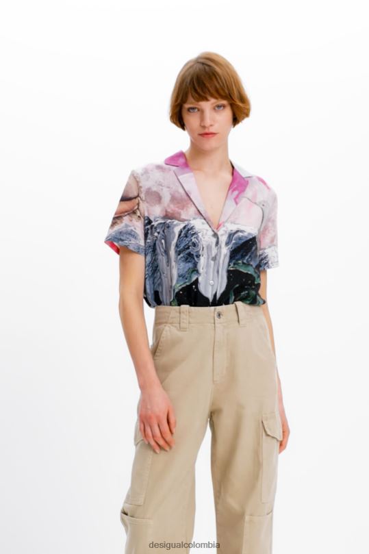 ropa 4802L228 mujer Desigual pantalones largos tipo cargo - Desigual shop