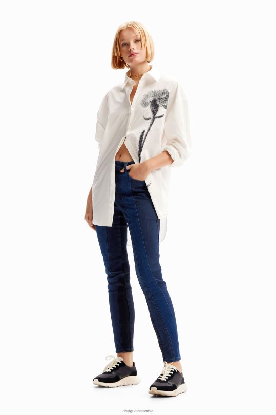 Desigual Colombia - ropa 4802L238 mujer Desigual jeans ajustados con push-up y costuras