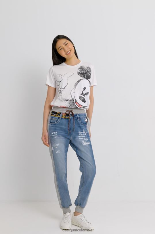 Desigual zapatos Colombia - ropa 4802L3 mujer Desigual jeans jogger de mickey mouse de disney