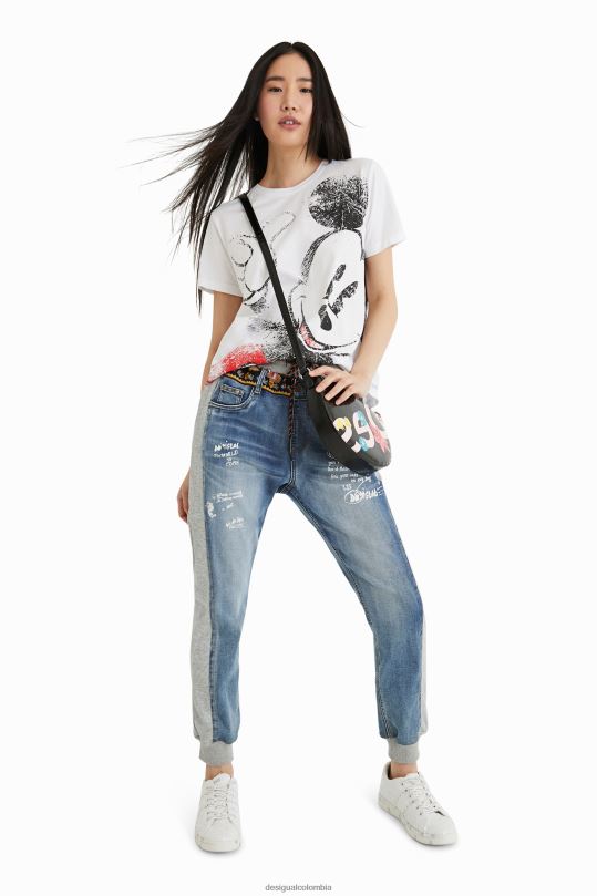 Desigual zapatos Colombia - ropa 4802L3 mujer Desigual jeans jogger de mickey mouse de disney