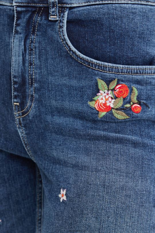 Desigual Colombia bolsos - ropa 4802L445 mujer Desigual jeans ajustados con flores y push-up
