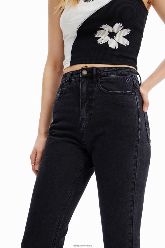 Desigual zapatos Colombia - ropa 4802L446 mujer Desigual jeans rectos recortados