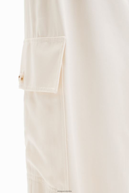 Desigual Colombia - ropa 4802L491 mujer Desigual pantalones cargo de satén con pernera ancha