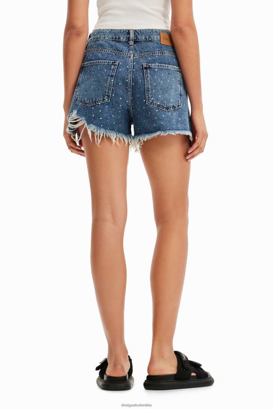 blusas Desigual bogota - ropa 4802L513 mujer Desigual pantalones cortos de mezclilla con tachuelas