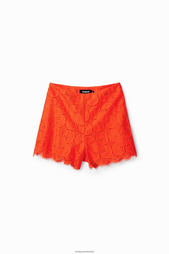 ropa 4802L538 mujer Desigual pantalones cortos de encaje retro - Desigual Colombia Medellín