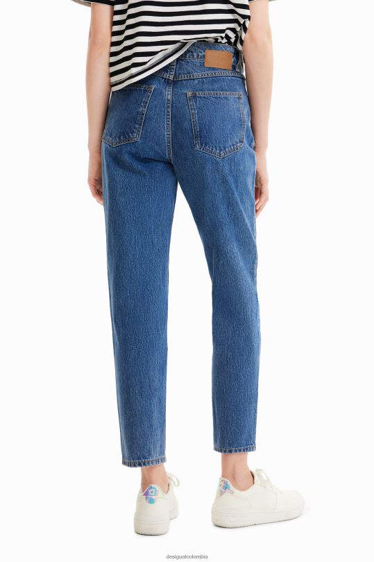 ropa 4802L603 mujer Desigual jeans mom con diamantes de imitación - Desigual sale damen