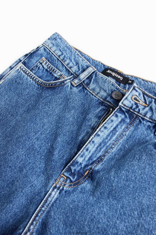 ropa 4802L603 mujer Desigual jeans mom con diamantes de imitación - Desigual sale damen