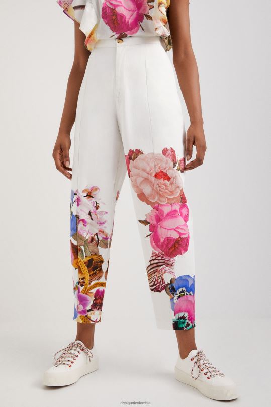 Desigual Colombia - ropa 4802L667 mujer Desigual metro. pantalones holgados con estampado floral de christian lacroix