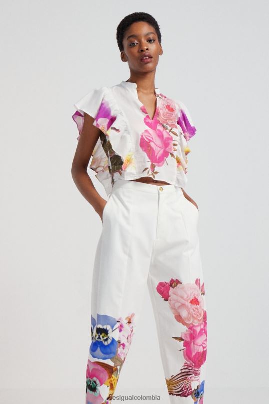 Desigual Colombia - ropa 4802L667 mujer Desigual metro. pantalones holgados con estampado floral de christian lacroix
