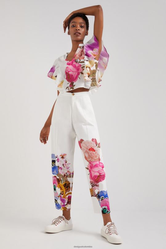 Desigual Colombia - ropa 4802L667 mujer Desigual metro. pantalones holgados con estampado floral de christian lacroix