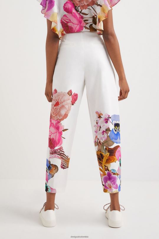 Desigual Colombia - ropa 4802L667 mujer Desigual metro. pantalones holgados con estampado floral de christian lacroix