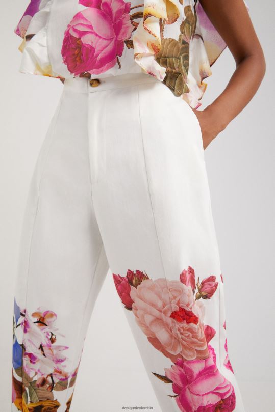 Desigual Colombia - ropa 4802L667 mujer Desigual metro. pantalones holgados con estampado floral de christian lacroix