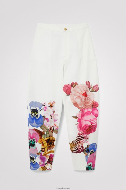 Desigual Colombia - ropa 4802L667 mujer Desigual metro. pantalones holgados con estampado floral de christian lacroix