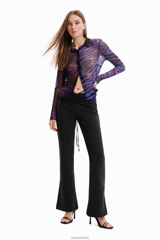 blusas Desigual bogota - ropa 4802L706 mujer Desigual pantalones fruncidos con lazos