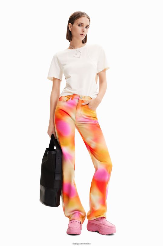 Desigual Colombia bolsos - ropa 4802L781 mujer Desigual maitrepierre jeans anchos multicolor