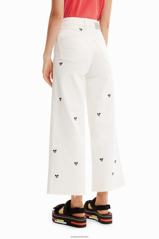 ropa 4802L837 mujer Desigual jeans culotte recortados de mickey mouse de disney - Desigual Colombia Medellín