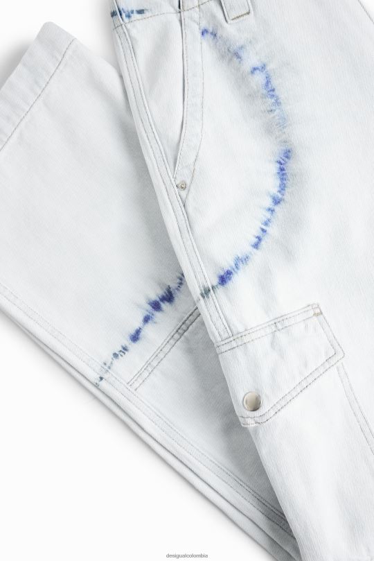 ropa 4802L880 mujer Desigual jeans cargo con efecto tie-dye - Desigual Colombia rebajas