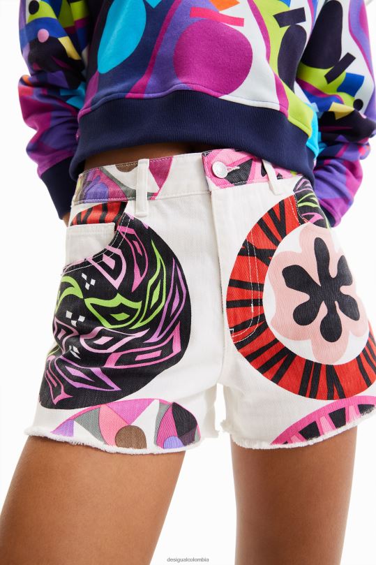 ropa 4802L896 mujer Desigual metro. pantalones cortos de mezclilla de christian lacroix - Desigual Colombia Medellín